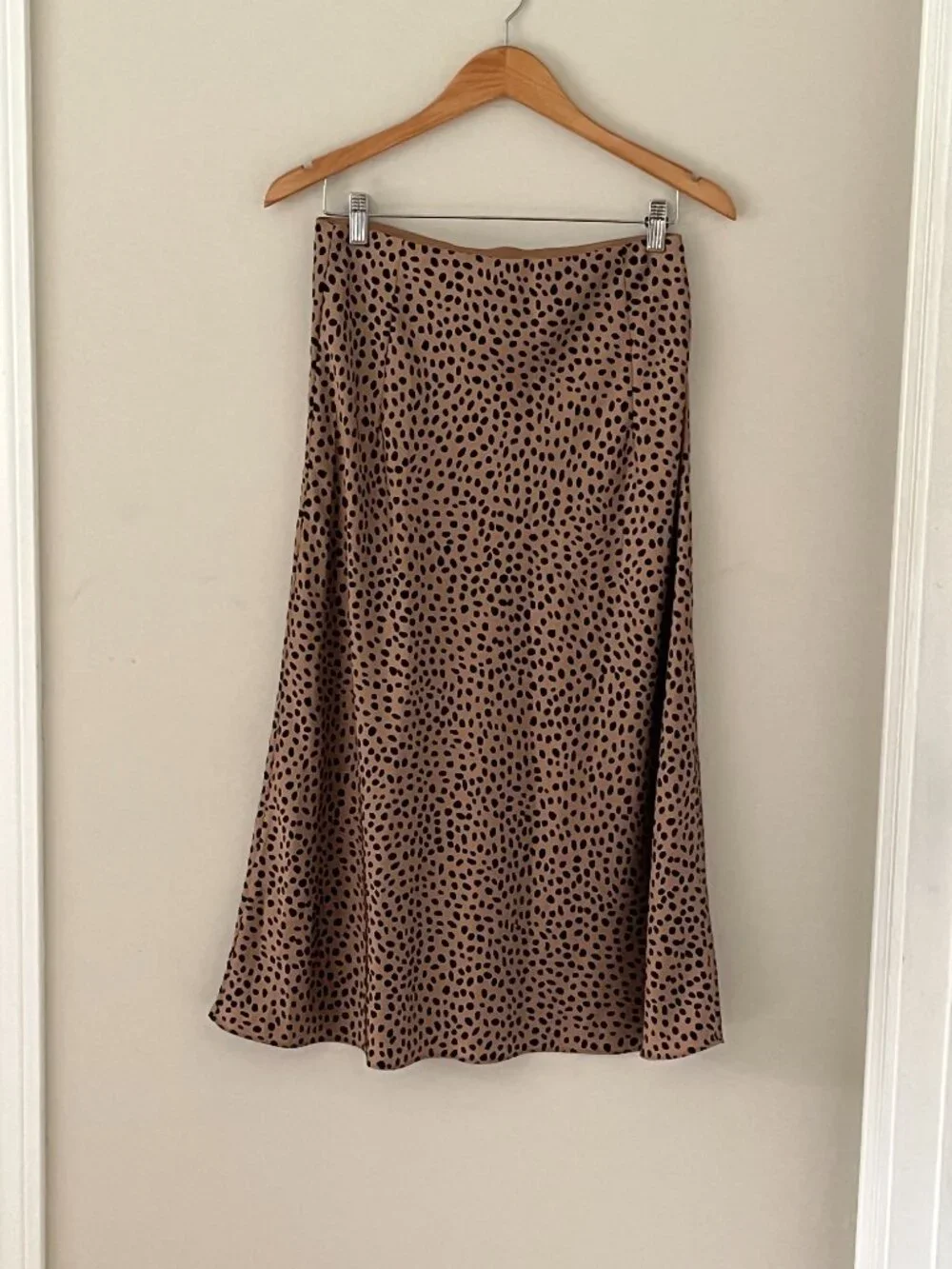 J.Crew Wild Cheetah Pull-On Slip Skirt Size Large